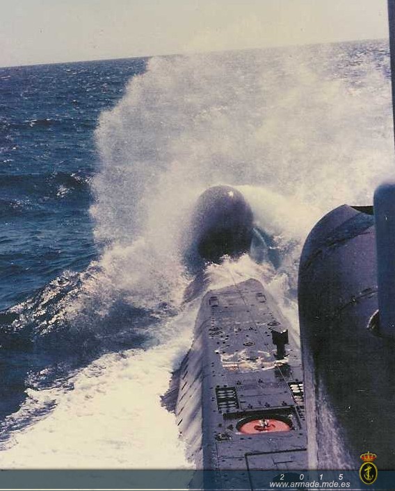 1998. Delfín navegando con mal tiempo. 1998